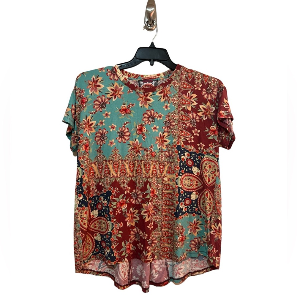 Johnny Was Floral Patchwork Women's Top XS